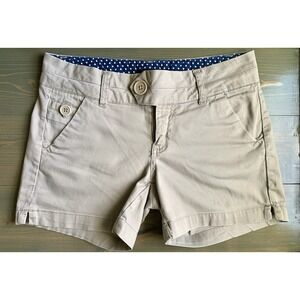 FreeStyle Y2K Cargo Chino Shorts Womens 5 Khaki Low Rise Grunge Preppy Utility